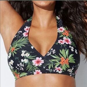 Swimsuits For All Diva Floral Hater Swim Top Sz 24